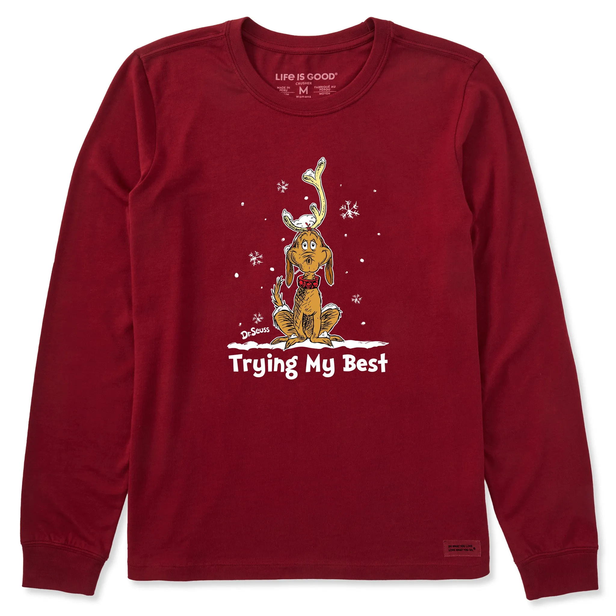 Women's Trying My Best Max Long Sleeve Crusher Tee sold by Life is Good product image thumbnail 2