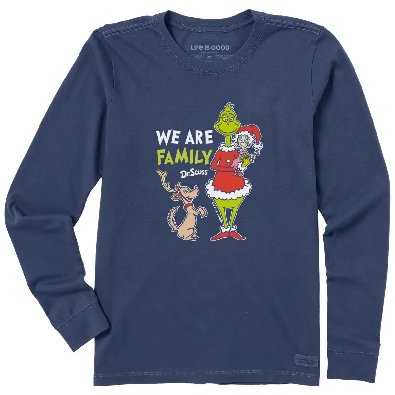 Women's We Are Family Grinch Long Sleeve Crusher Tee made by Life is Good