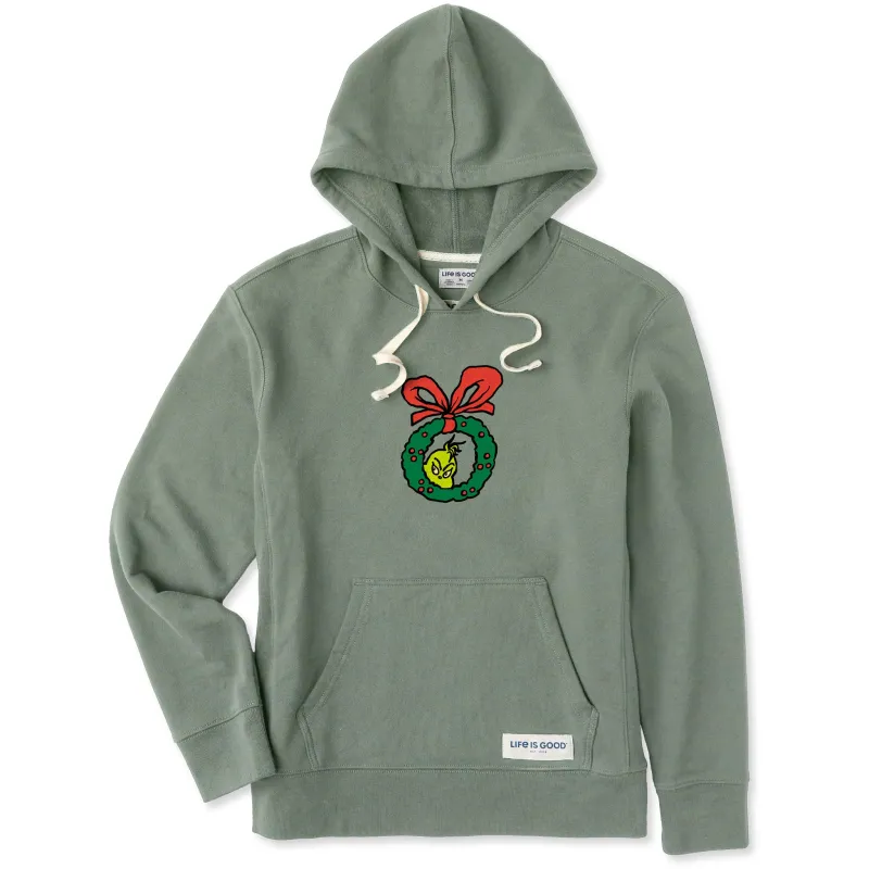 Women's Grinch Sneak Peek Simply True Fleece Hoodie sold by Life is Good