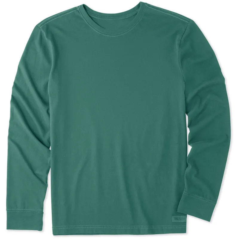 Men's Solid Long Sleeve Crusher Tee sold by Life is Good
