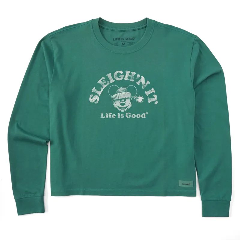 Women's Sleigh'n It Willie Long Sleeve Crusher Boxy Tee sold by Life is Good