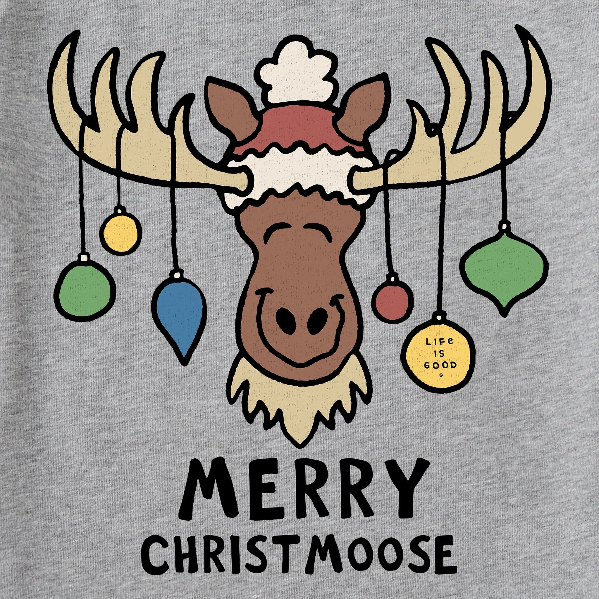 Women's Merry Christmoose Ornaments Vintage Short Sleeve Crusher Tee sold by Life is Good product image thumbnail 2