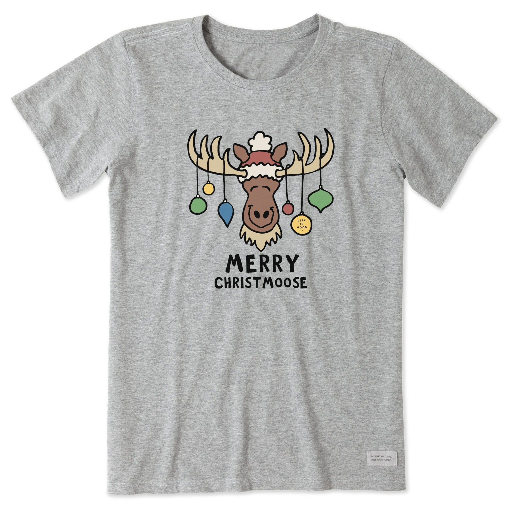 Women's Merry Christmoose Ornaments Vintage Short Sleeve Crusher Tee sold by Life is Good