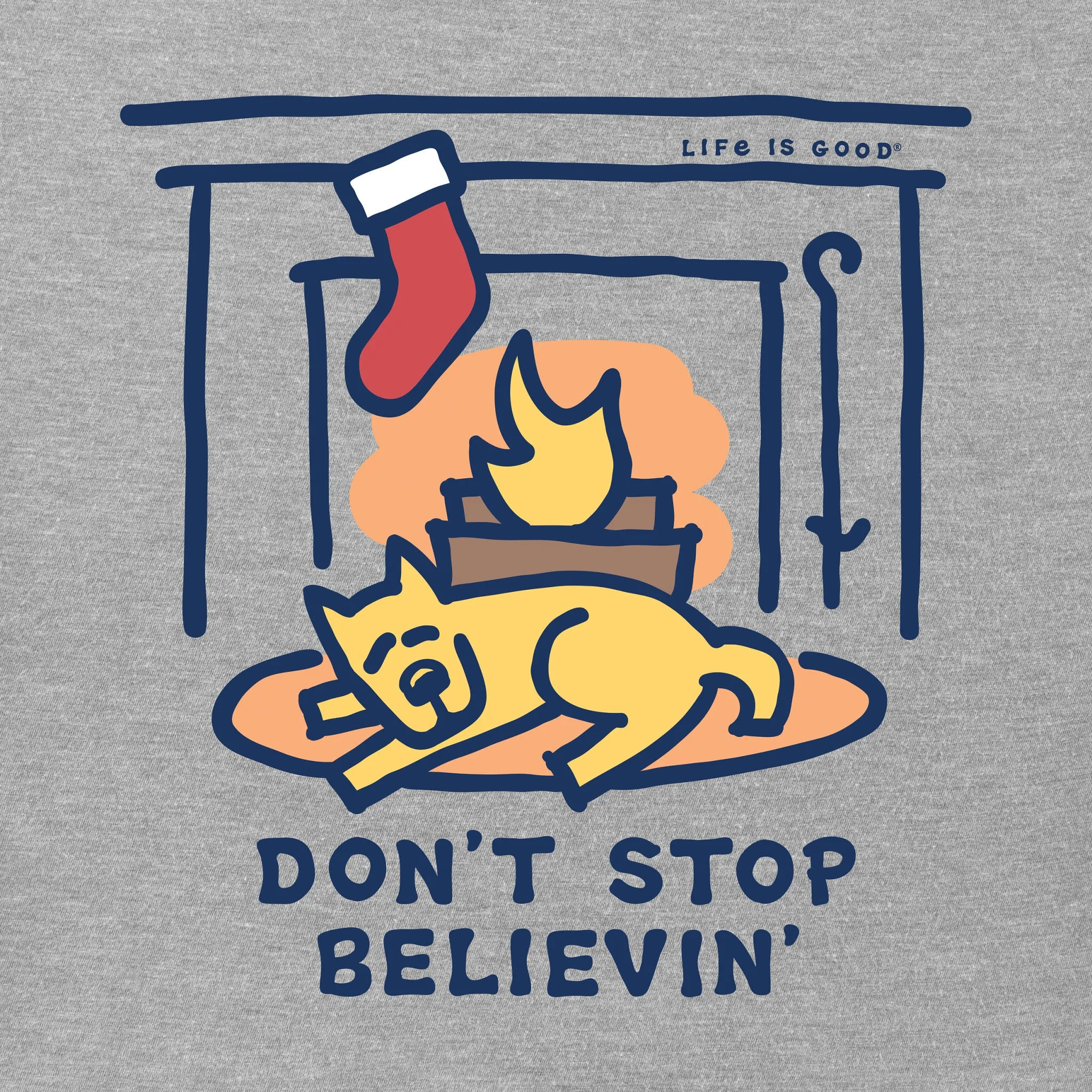 Women's Rocket Don't Stop Fireplace Short Sleeve Crusher Tee sold by Life is Good product image thumbnail 2