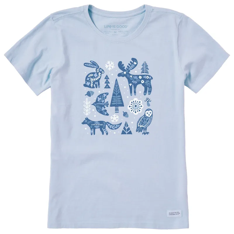 Women's Nordic Animal Friends Short Sleeve Crusher Tee sold by Life is Good