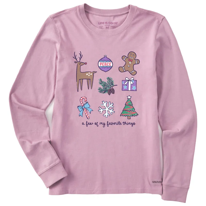 Women's A Few of my Favorite Christmas Things Long Sleeve Crusher Tee sold by Life is Good