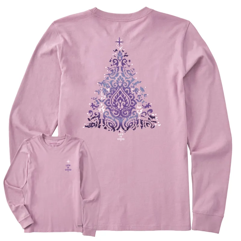 Women's Baroque Tree Long Sleeve Crusher Tee sold by Life is Good