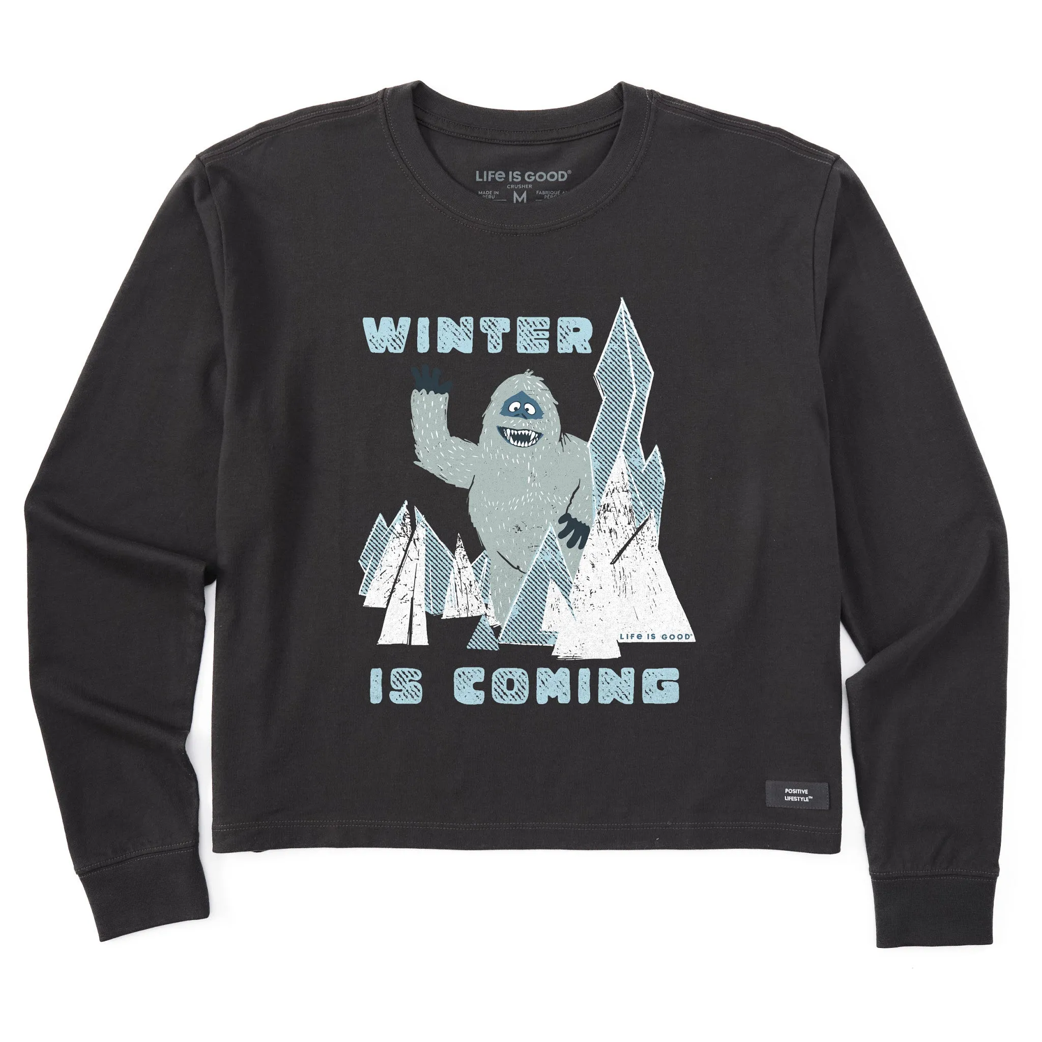 Women's Winter is Coming Bumble Long Sleeve Crusher Boxy Tee sold by Life is Good