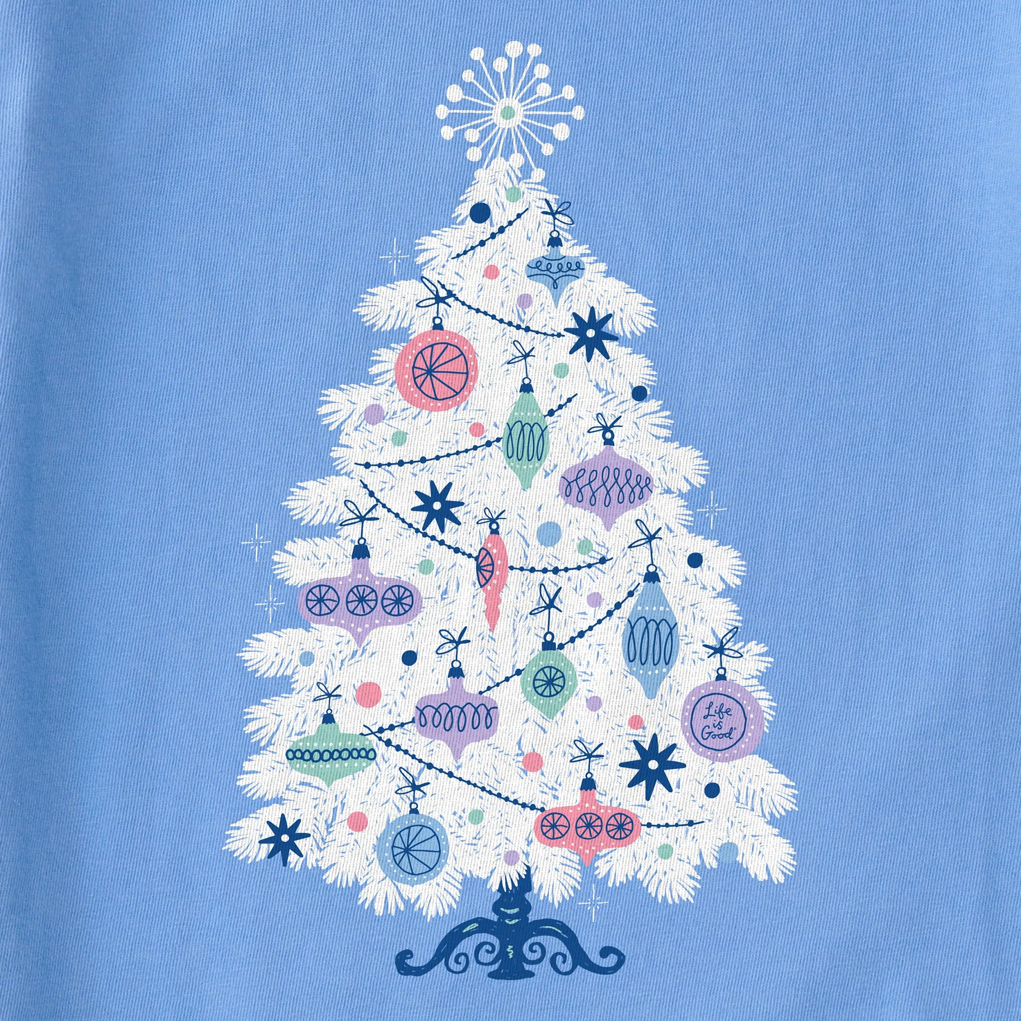 Women's Midcentury Christmas Tree Simply True Fleece Crew sold by Life is Good product image thumbnail 2