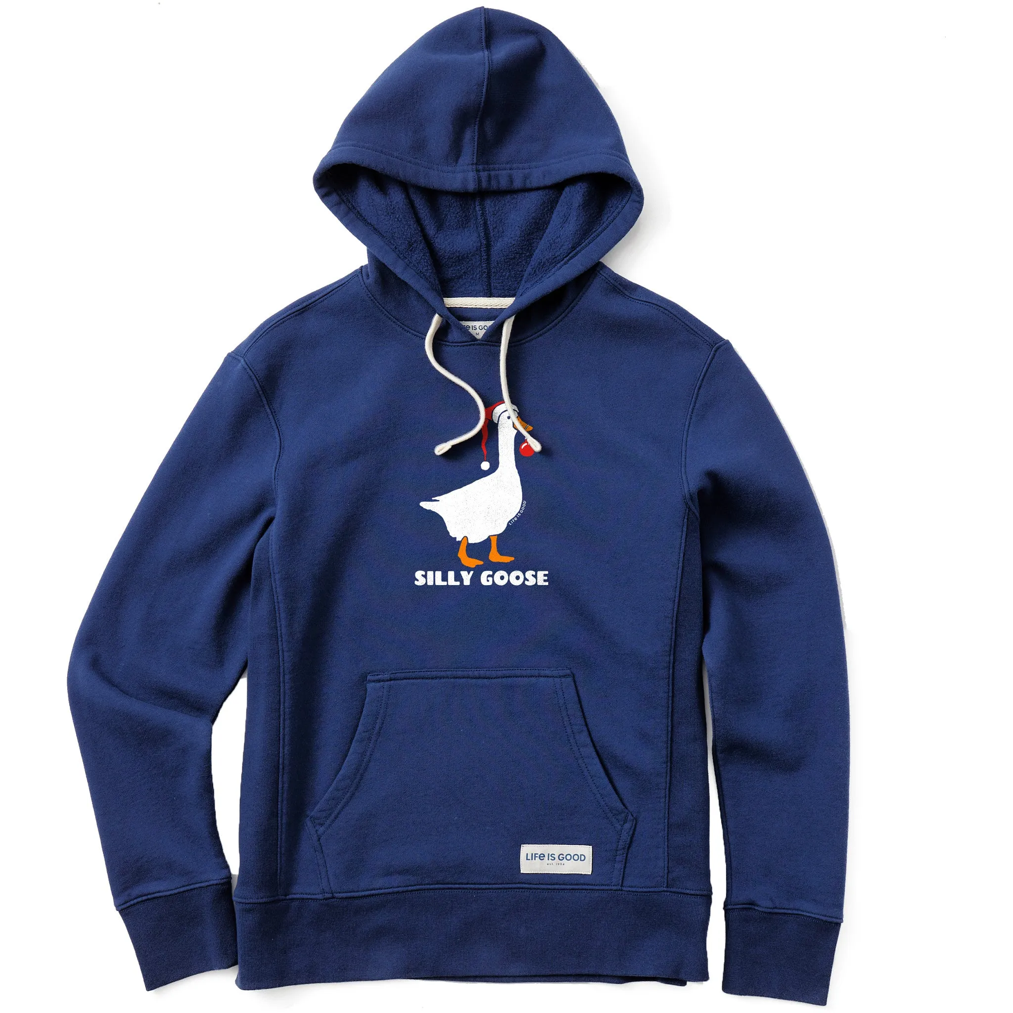 Women's Silly Xmas Goose Simply True Fleece Hoodie sold by Life is Good