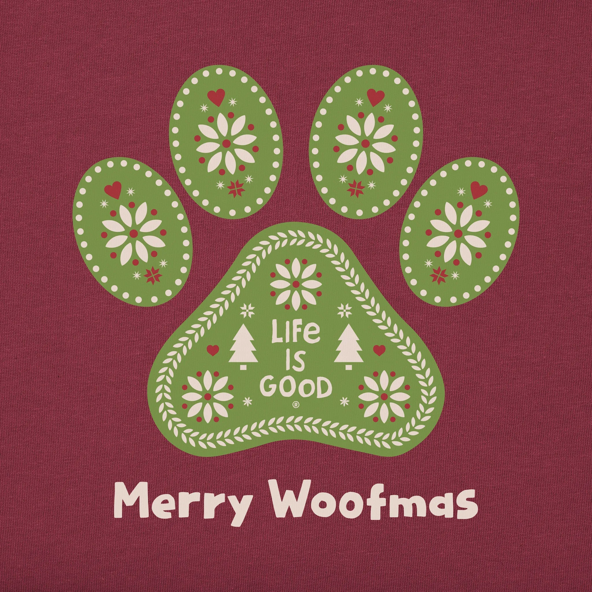 Women's Dog Paw Simply True Fleece Hoodie sold by Life is Good product image thumbnail 2