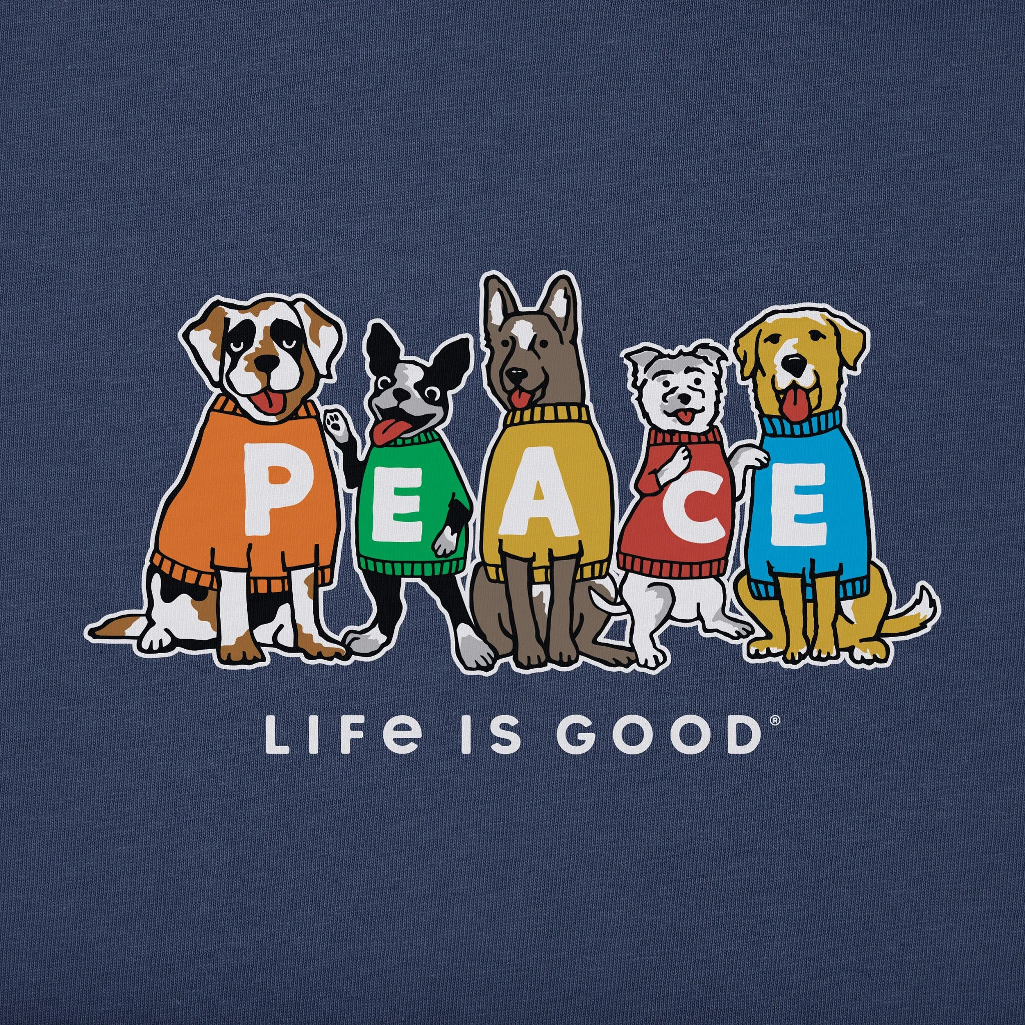 Women's Peace Dogs Simply True Fleece Hoodie sold by Life is Good product image thumbnail 2