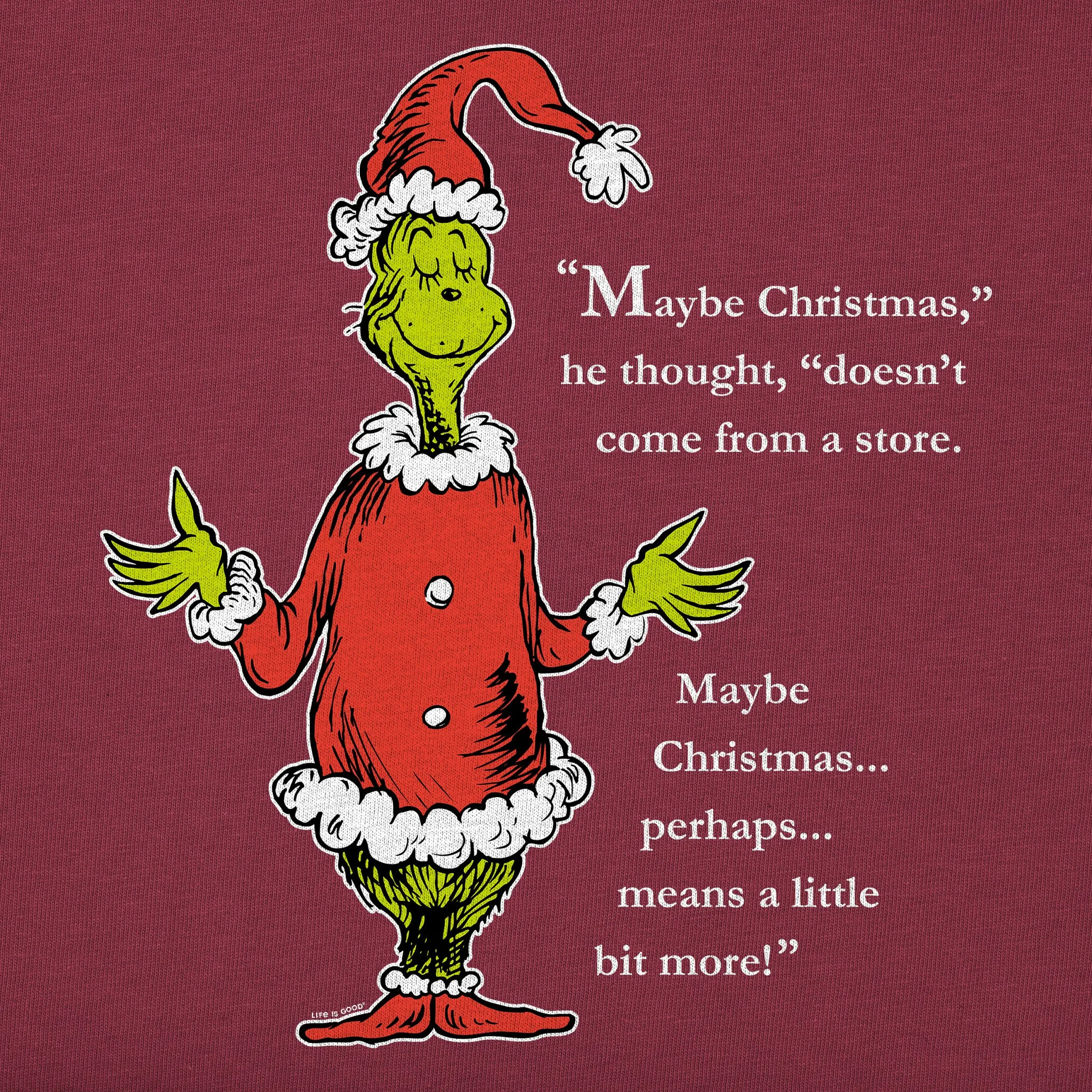 Women's Grinch Meaning of Christmas Simply True Fleece Crew sold by Life is Good product image thumbnail 2
