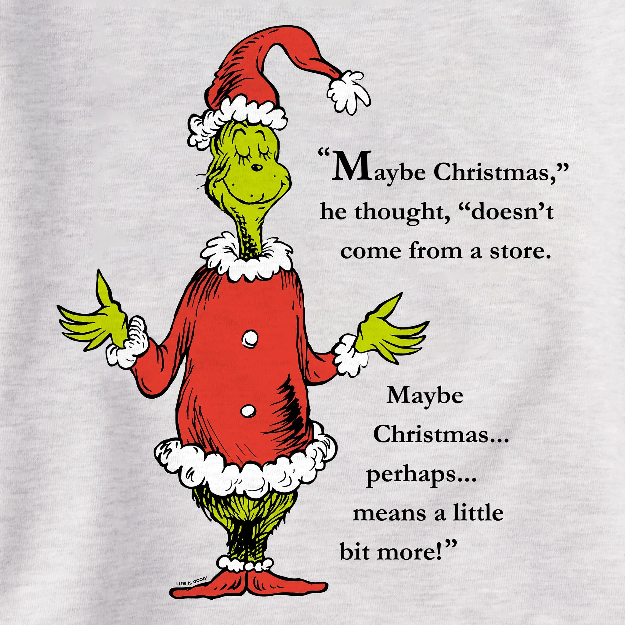 Women's Grinch Meaning of Christmas Simply True Fleece Crew sold by Life is Good product image thumbnail 4