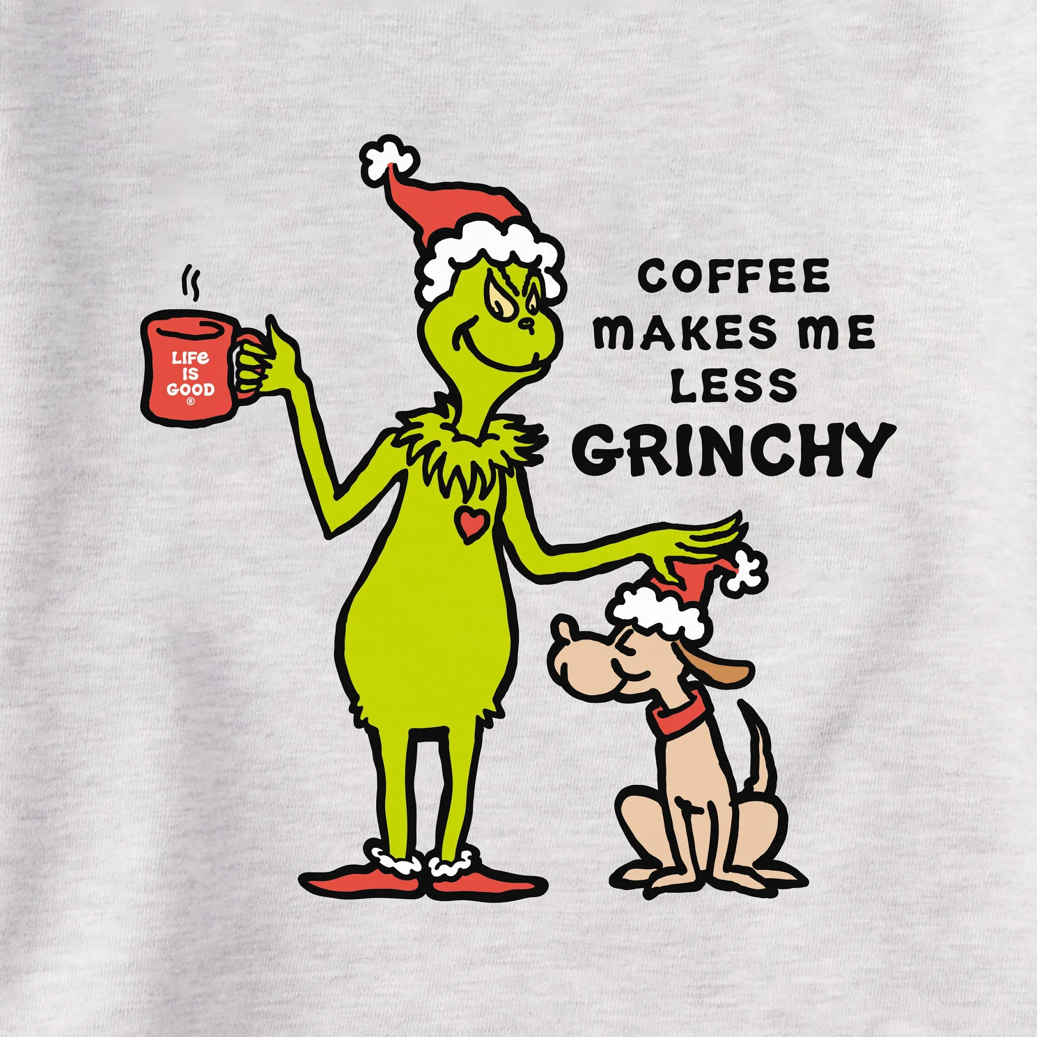 Women's Less Grinchy Coffee Simply True Fleece Crew sold by Life is Good product image thumbnail 2