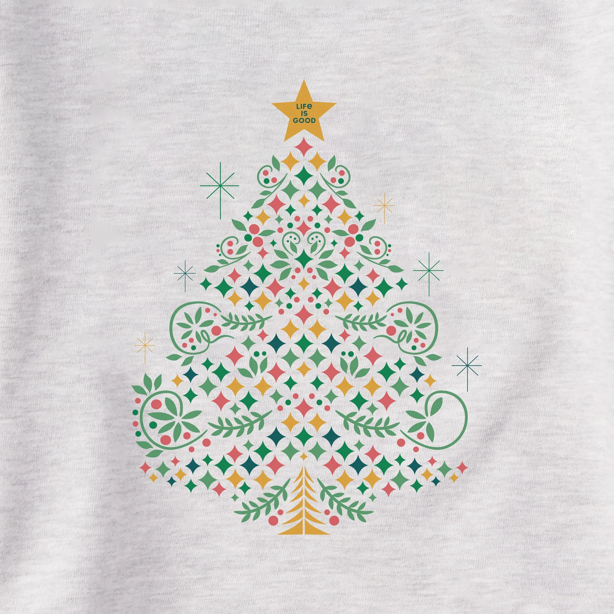 Women's Christmas Tree Sparkles Simply True Fleece Crew sold by Life is Good product image thumbnail 2