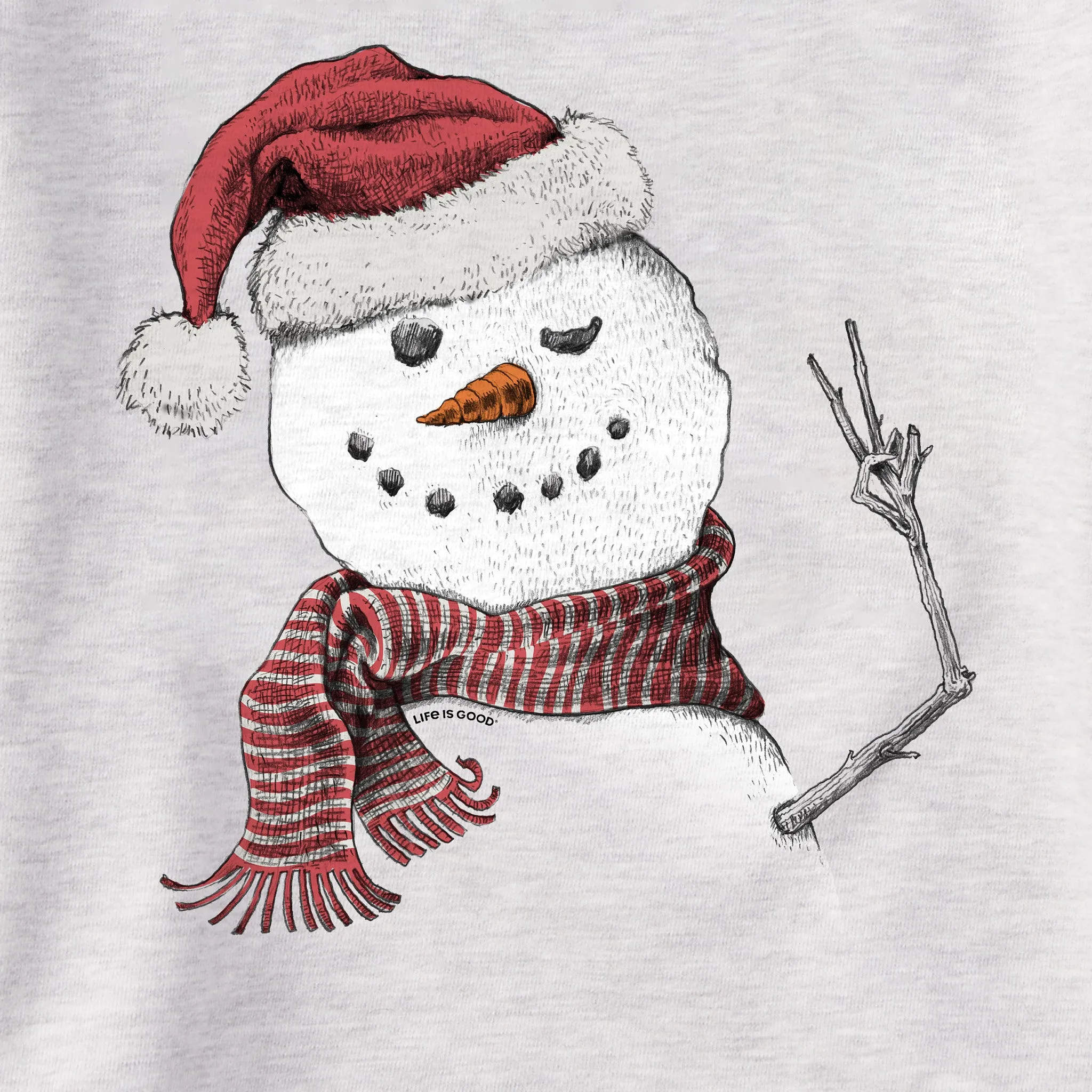 Women's Santa Snowman Peace Simply True Fleece Crew sold by Life is Good product image thumbnail 5