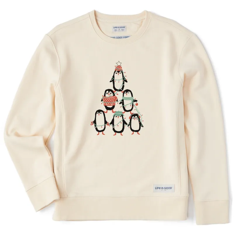 Women's Penguin Tree Simply True Fleece Crew sold by Life is Good