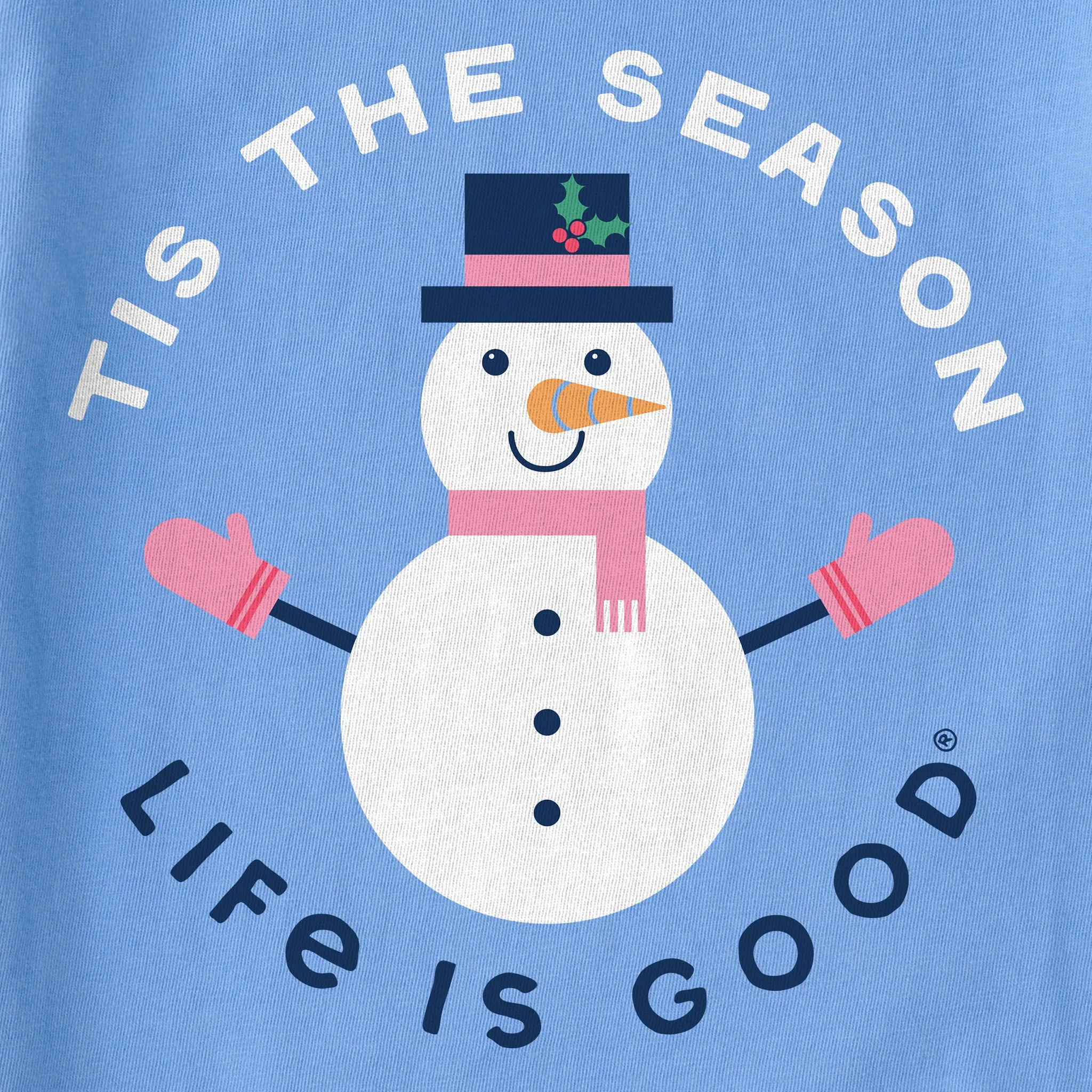 Women's Tis the Season Snowman Short Sleeve Crusher Tee sold by Life is Good product image thumbnail 2