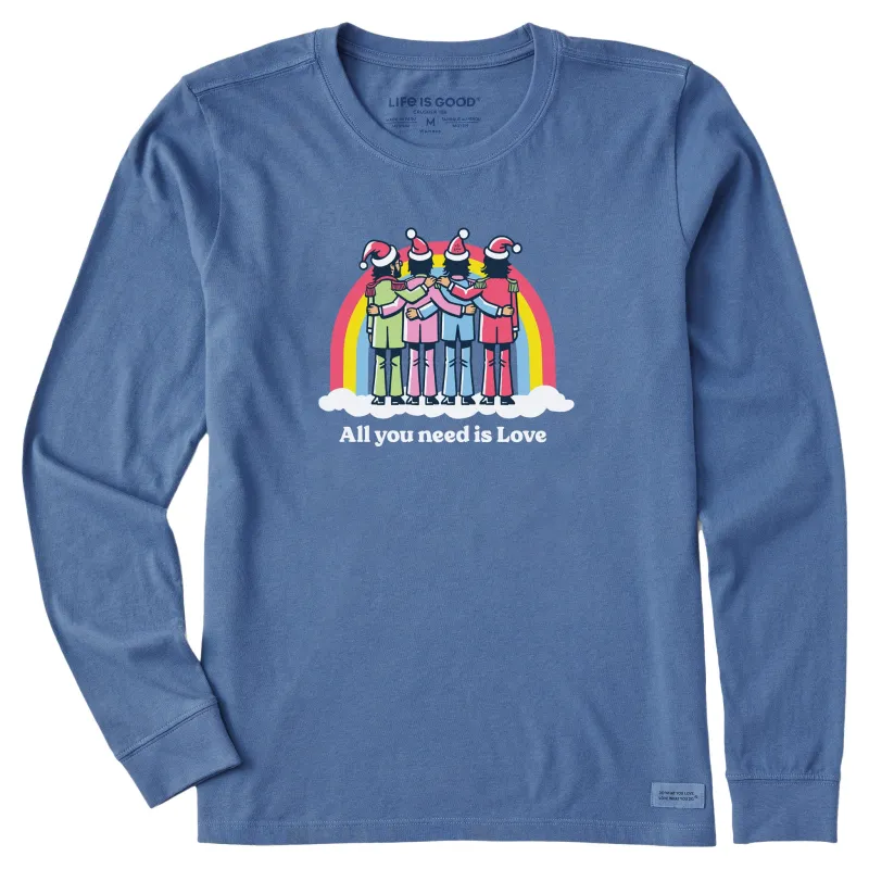 Women's This Christmas, All You Need is Love Long Sleeve Crusher Tee sold by Life is Good