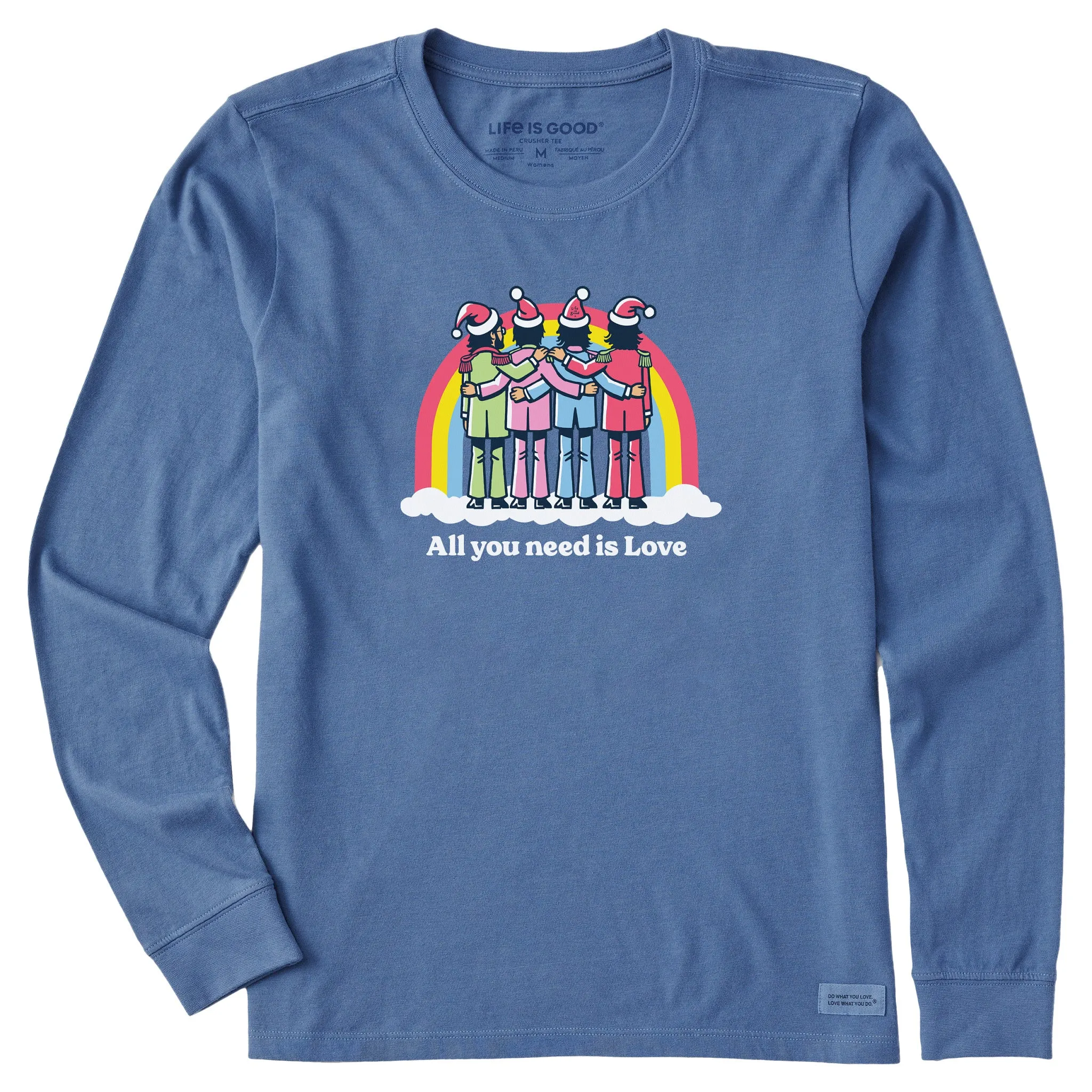 Women's This Christmas, All You Need is Love Long Sleeve Crusher Tee sold by Life is Good