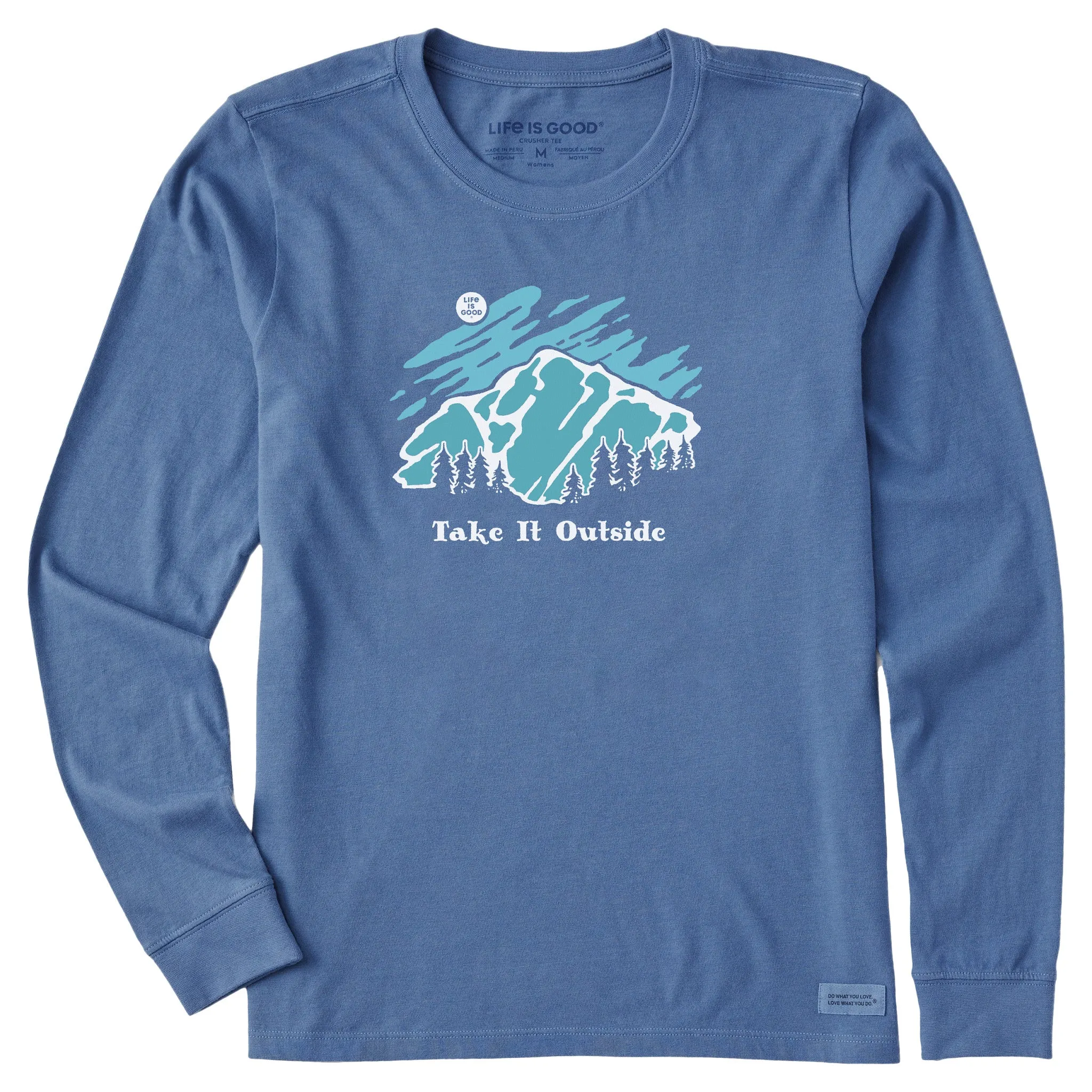 Women's Nostalgic Landscape Take it Outside Long Sleeve Crusher Tee sold by Life is Good