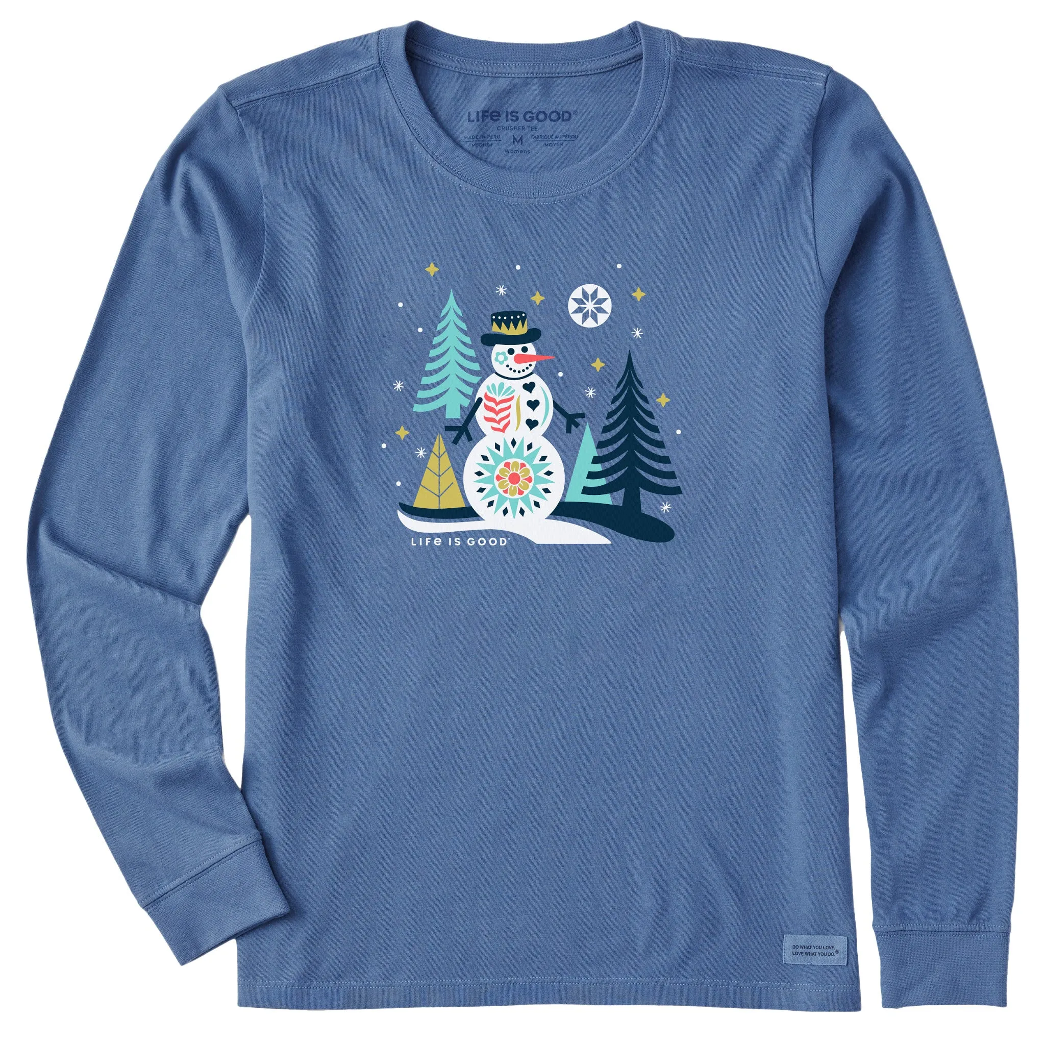 Women's Nordic Snowman Long Sleeve Crusher Tee sold by Life is Good