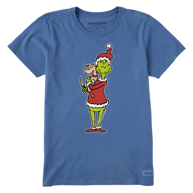 Women's Pop Art Grinch and Max Short Sleeve Crusher Tee sold by Life is Good