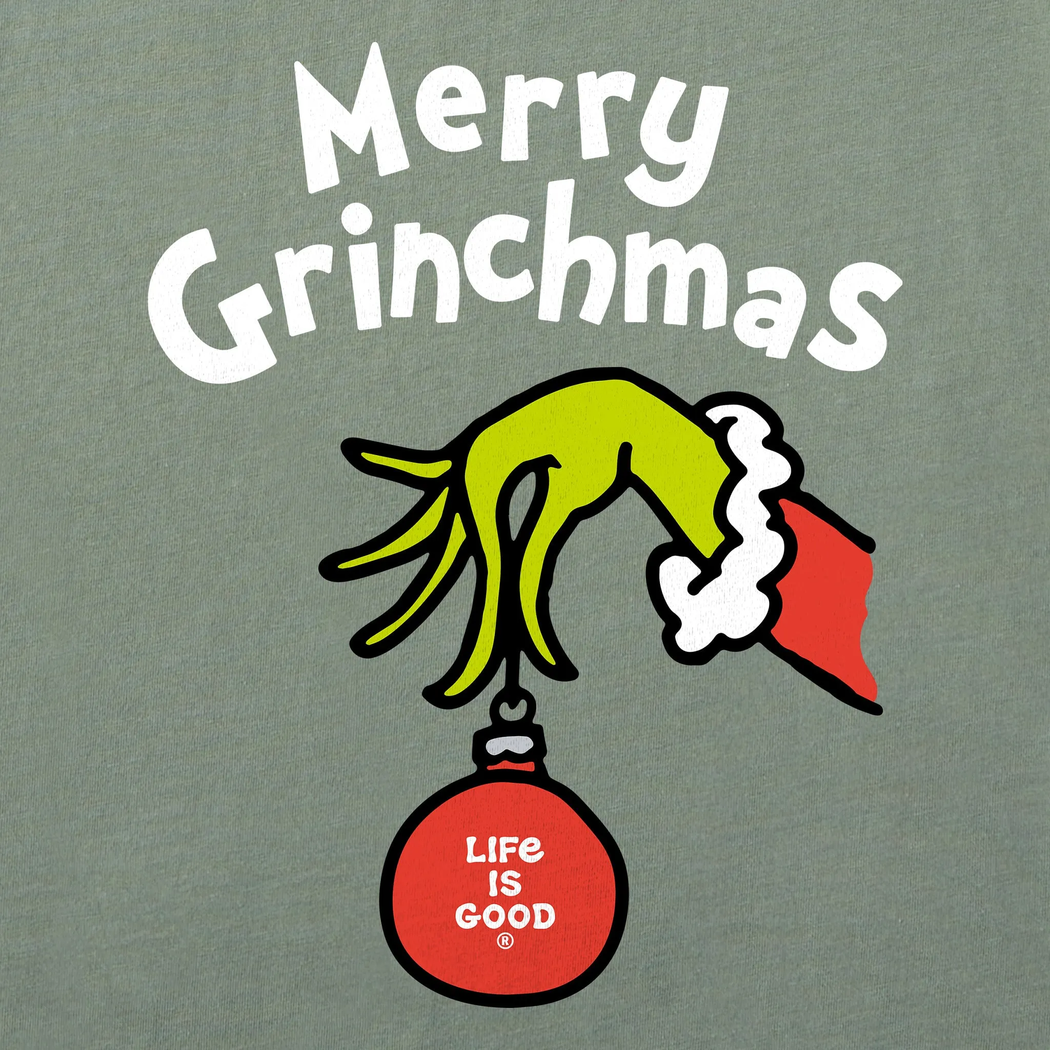 Women's Merry Grinchmas Ornament Long Sleeve Crusher Tee sold by Life is Good product image thumbnail 2