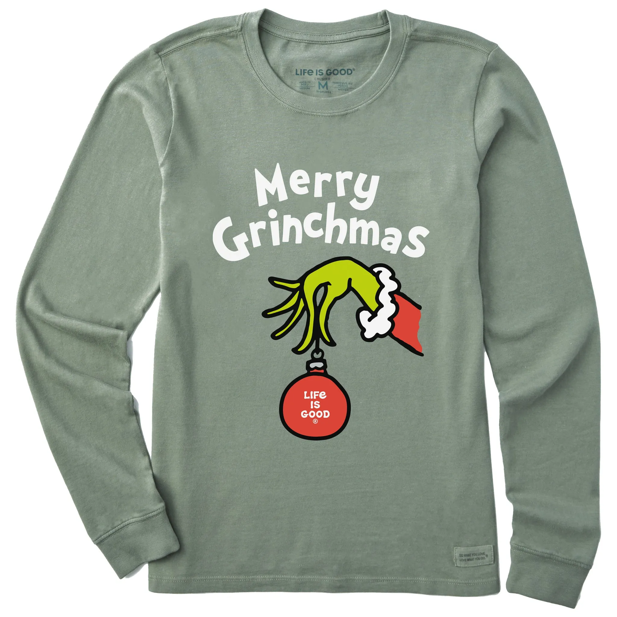Women's Merry Grinchmas Ornament Long Sleeve Crusher Tee sold by Life is Good
