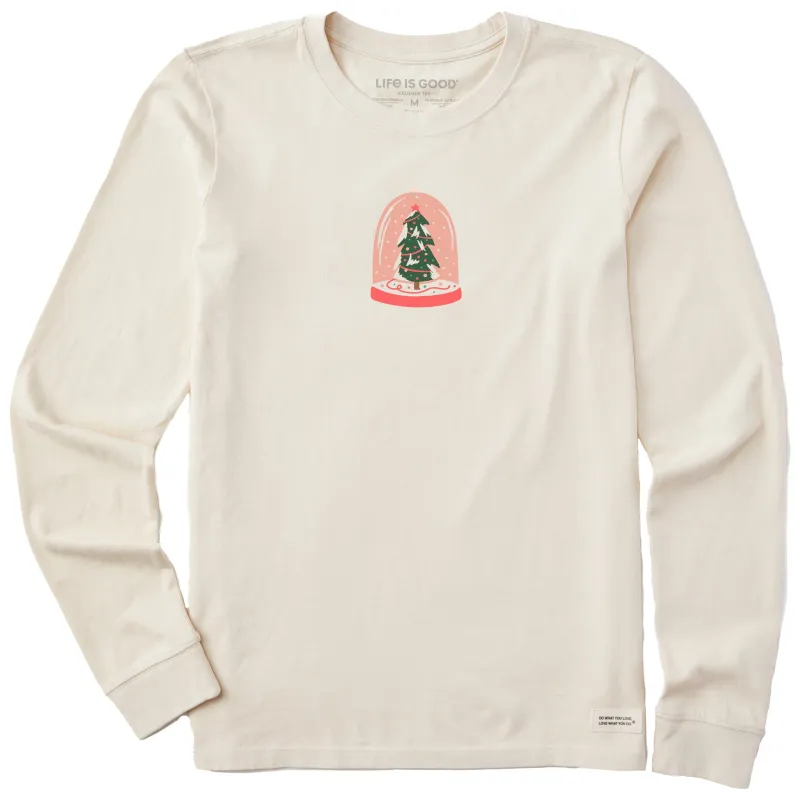 Women's Christmas Snowglobe Long Sleeve Crusher Tee made by Life is Good