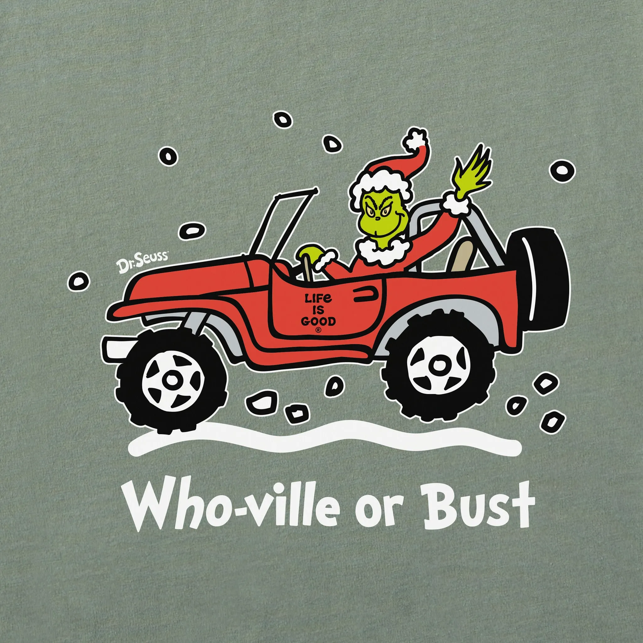 Women's Who-Ville or Bust SUV Grinch Long Sleeve Crusher Tee sold by Life is Good product image thumbnail 2
