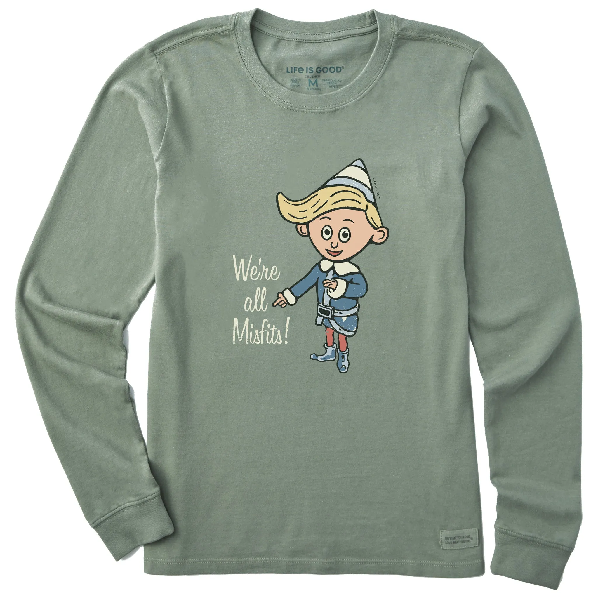 Women's We're All Misfits! Long Sleeve Crusher Tee sold by Life is Good