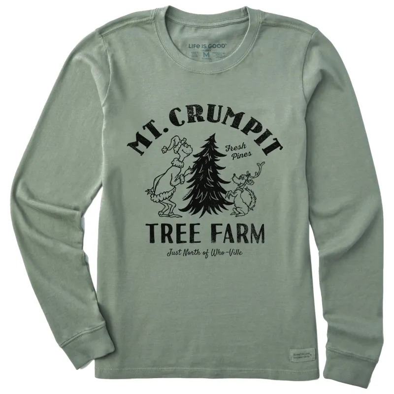 Women's Mt. Crumpit Tree Farm Long Sleeve Crusher Tee sold by Life is Good