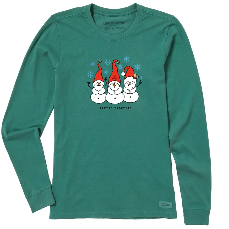 Women's Better Together Snowgnomes Long Sleeve Crusher Tee made by Life is Good