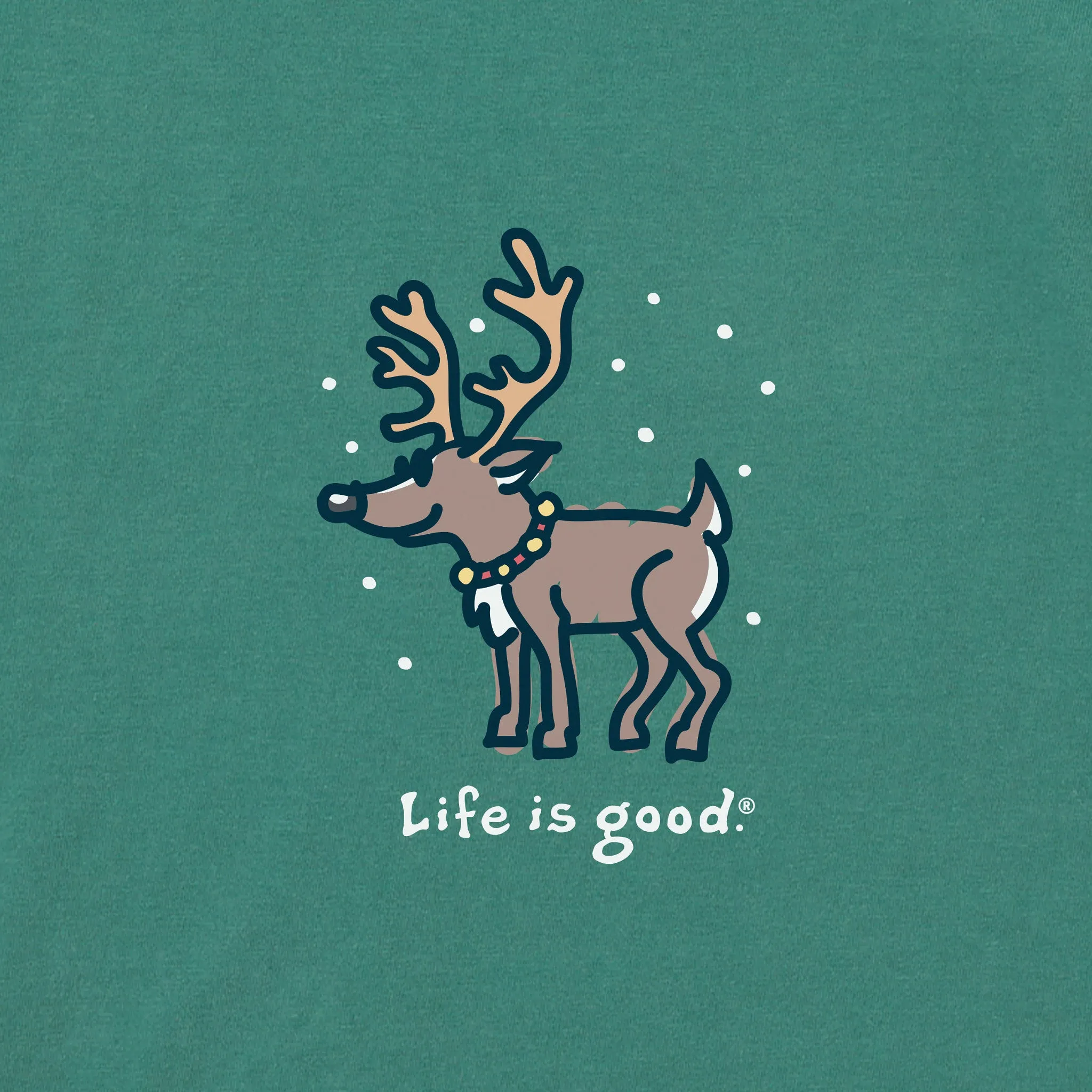 Women's Snowy Reindeer Long Sleeve Crusher Tee sold by Life is Good product image thumbnail 2