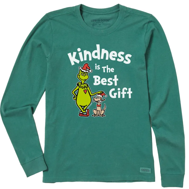 Women's Grinch Max Kindness Gift Long Sleeve Crusher Tee sold by Life is Good