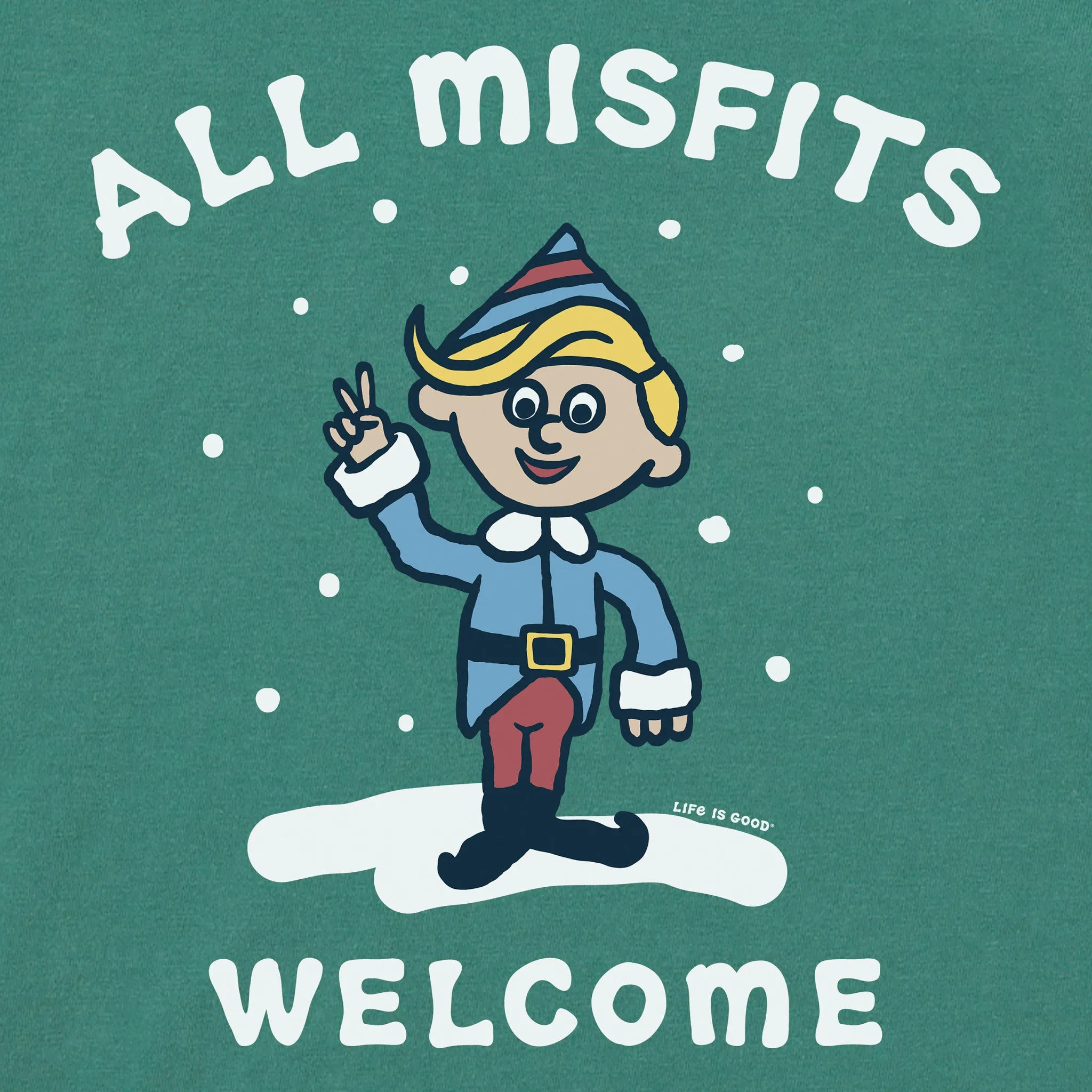 Women's All Misfits Welcome Long Sleeve Crusher Tee sold by Life is Good product image thumbnail 2