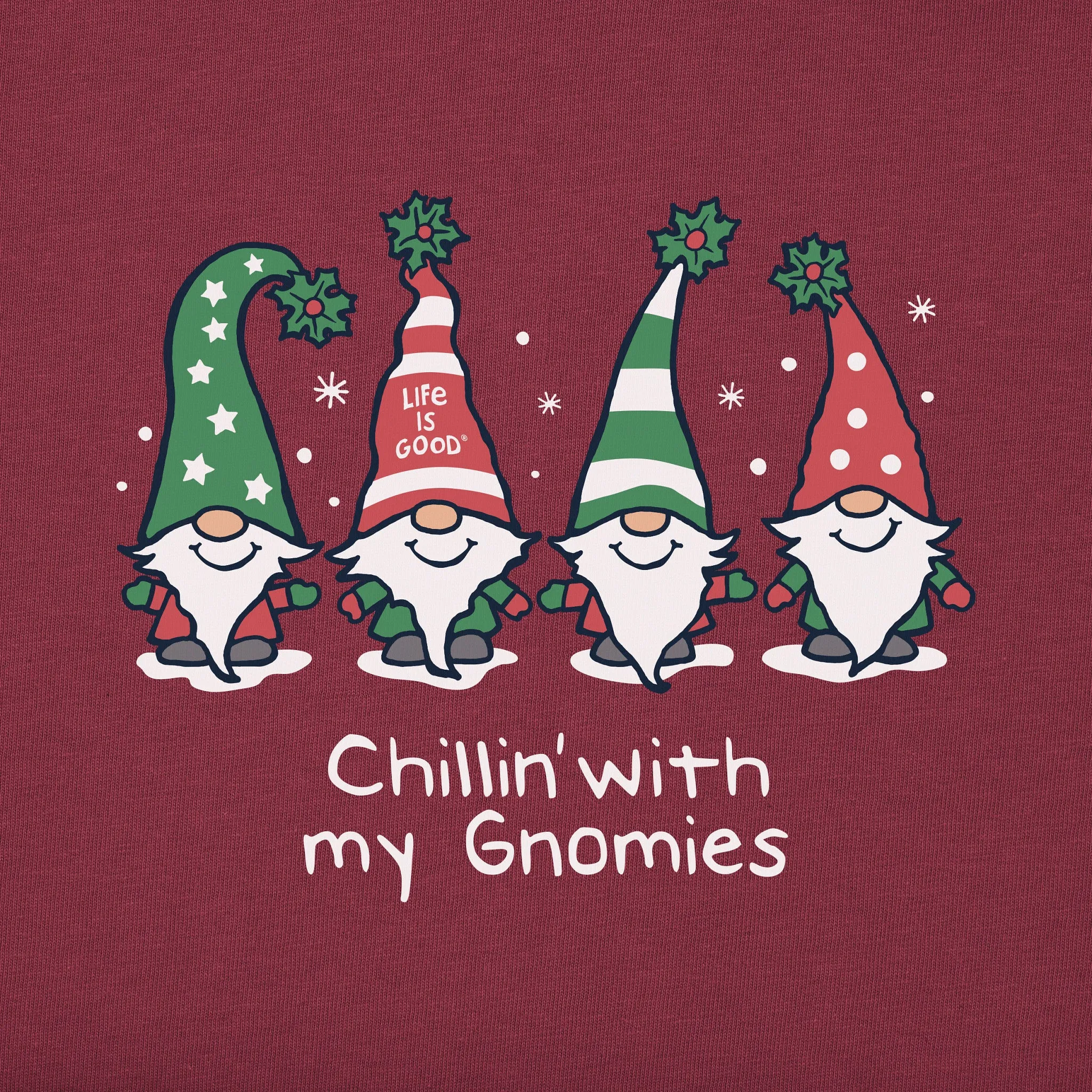Women's Chillin' with my Gnomes Simply True Fleece Hoodie sold by Life is Good product image thumbnail 2