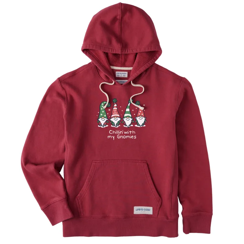 Women's Chillin' with my Gnomes Simply True Fleece Hoodie sold by Life is Good