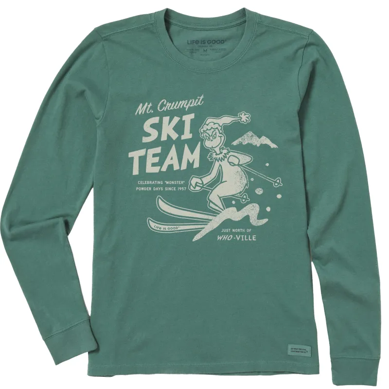 Women's Mt Crumpit Ski Team Long Sleeve Crusher Tee sold by Life is Good