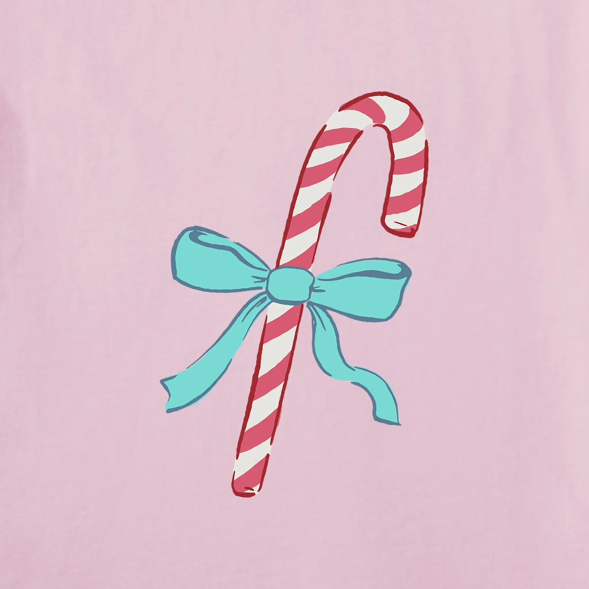 Women's Candy Cane Bow Long Sleeve Crusher Tee sold by Life is Good product image thumbnail 2