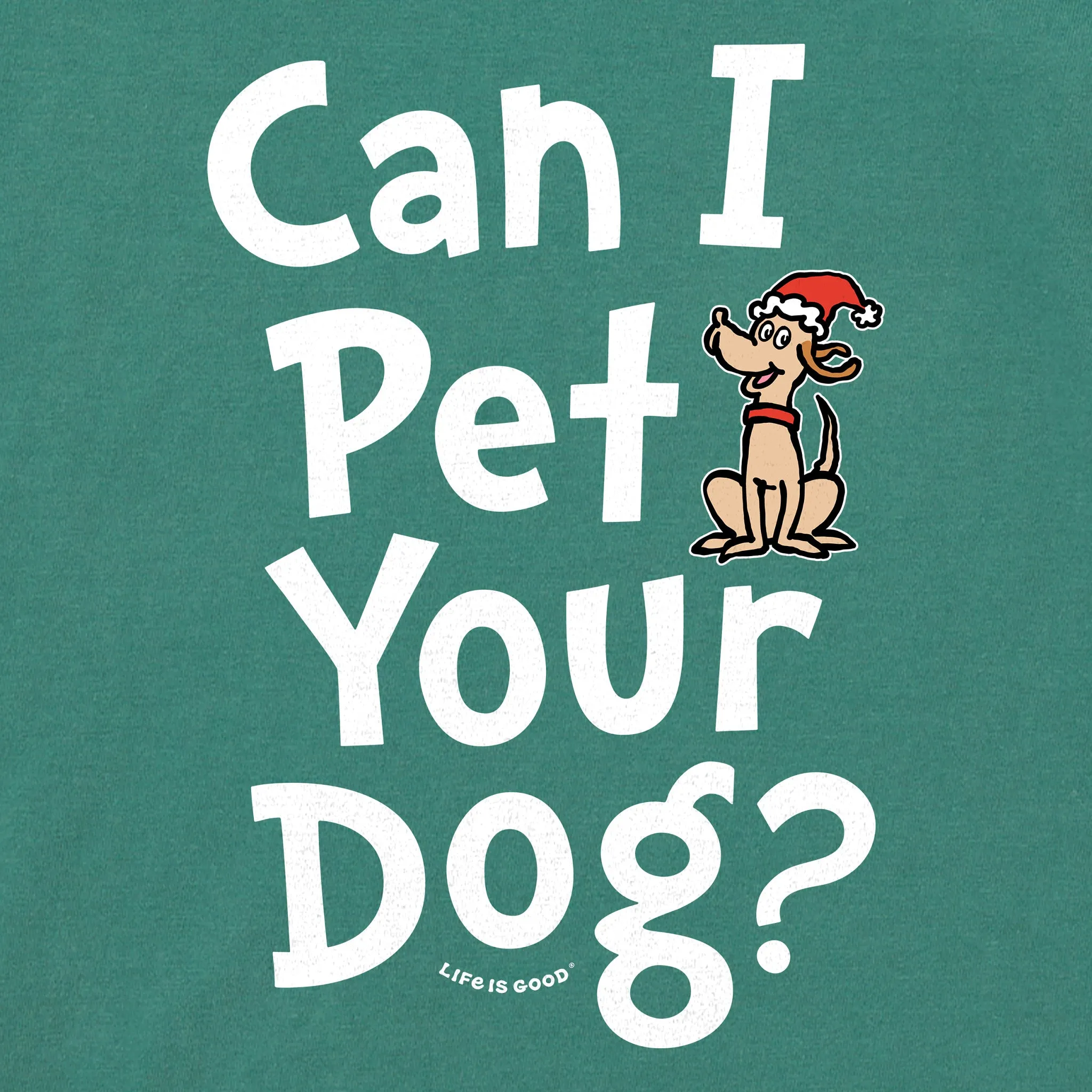 Women's Can I Pet Your Dog Max? Long Sleeve Crusher Tee sold by Life is Good product image thumbnail 2