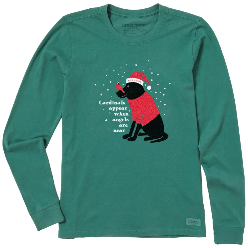 Women's Cardinals Appear Black Lab Long Sleeve Crusher Tee made by Life is Good