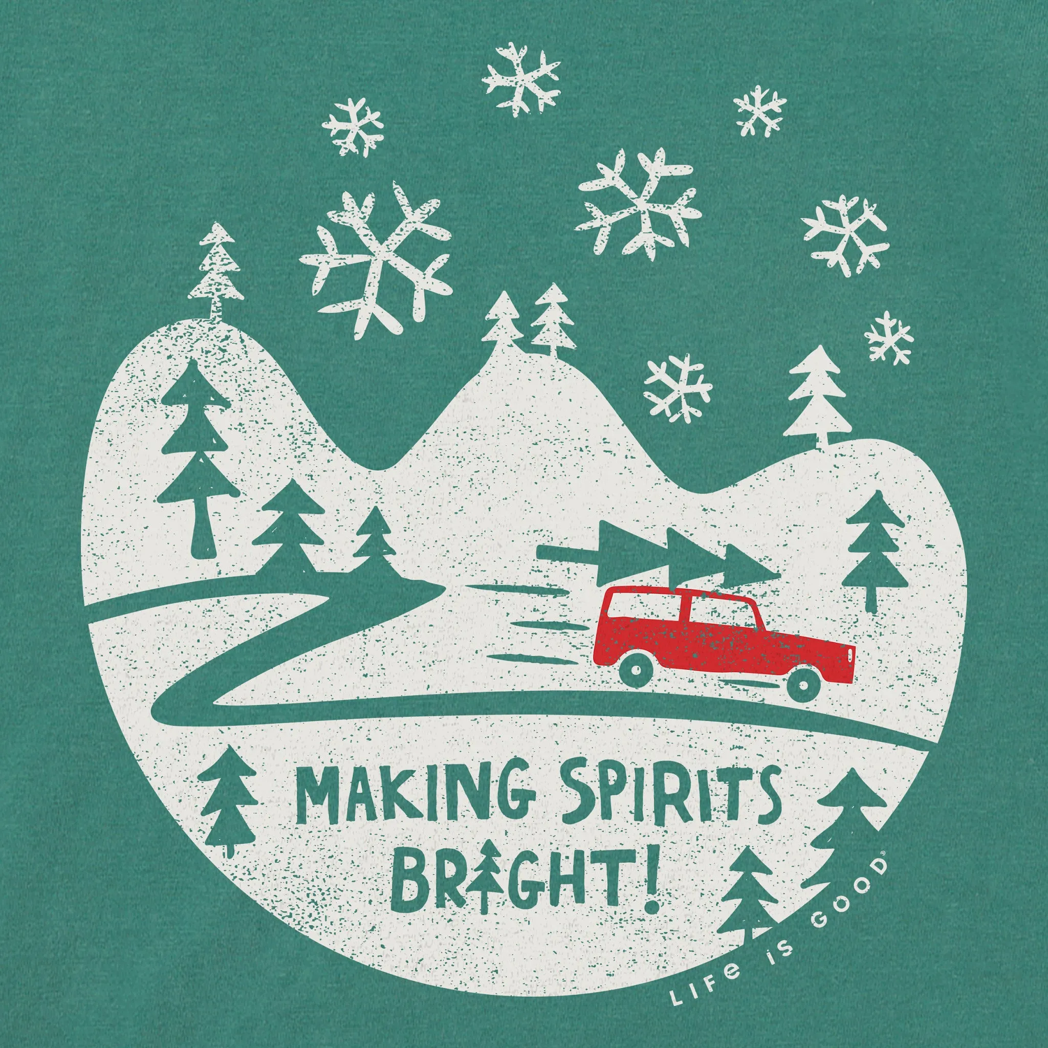 Women's Making Spirits Bright Long Sleeve Crusher Tee sold by Life is Good product image thumbnail 2