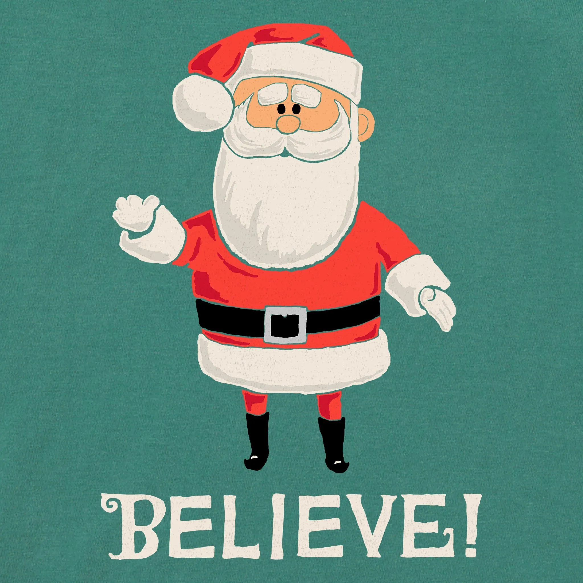 Women's Believe in Santa Long Sleeve Crusher Tee sold by Life is Good product image thumbnail 2