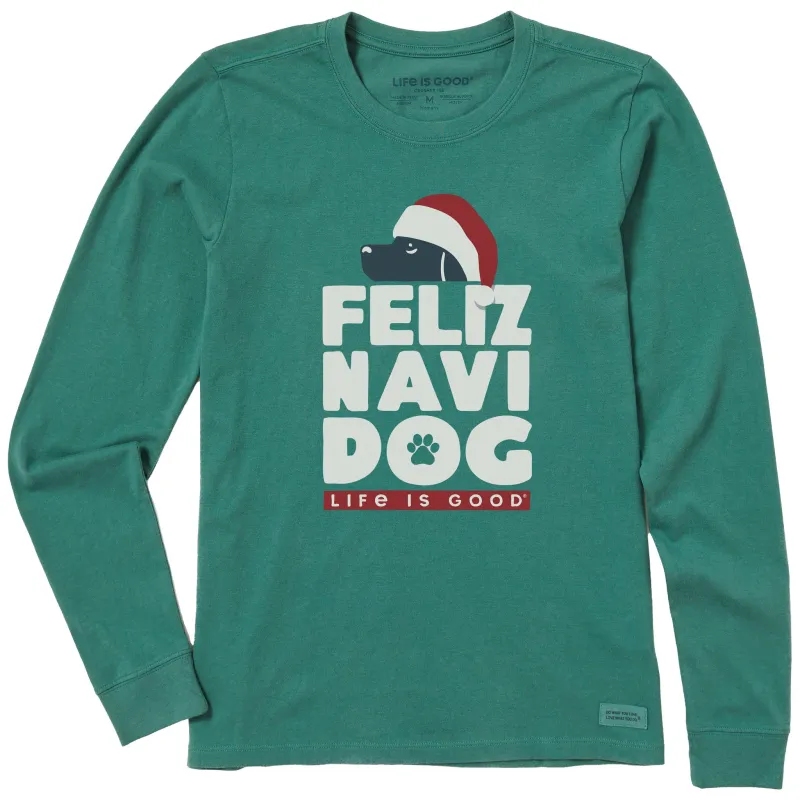Women's Feliz Navi-Dog Long Sleeve Crusher Tee made by Life is Good