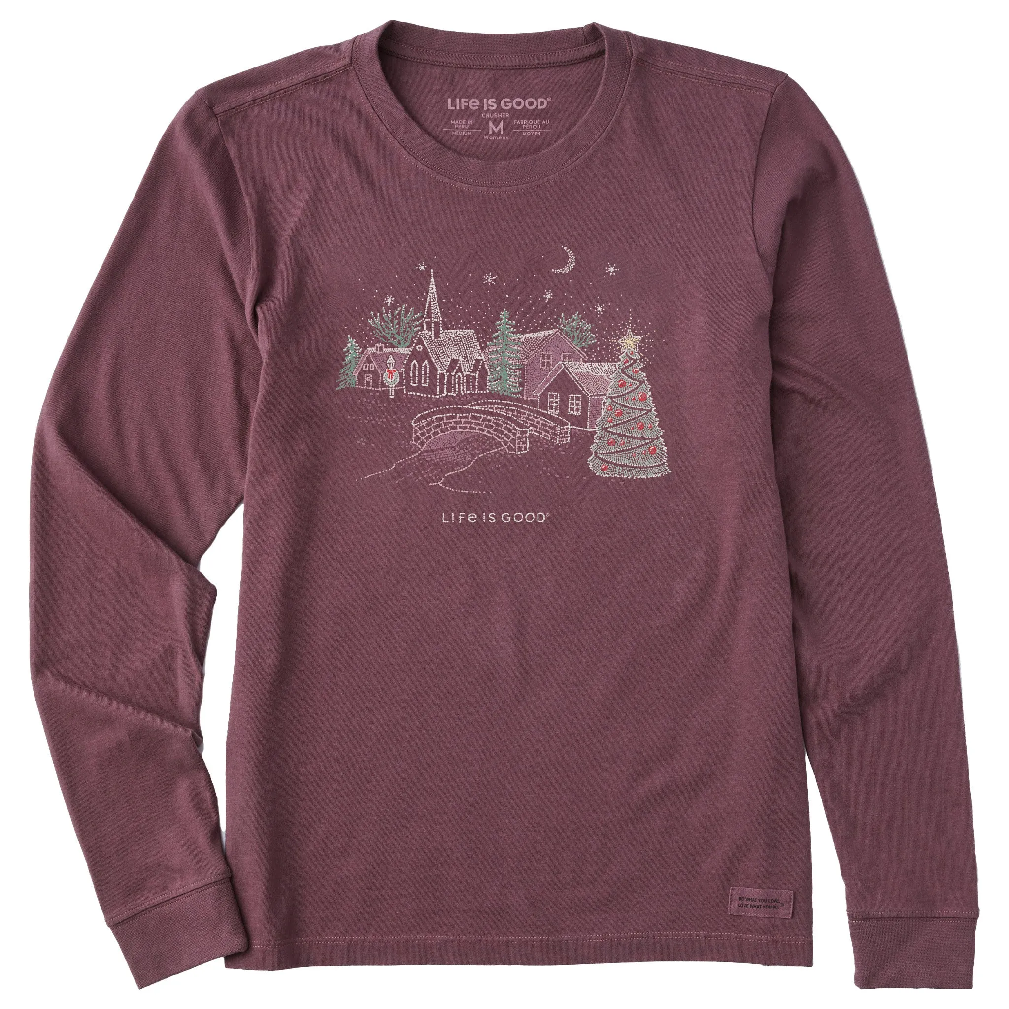 Women's Village Scene Long Sleeve Crusher Tee sold by Life is Good product image thumbnail 3