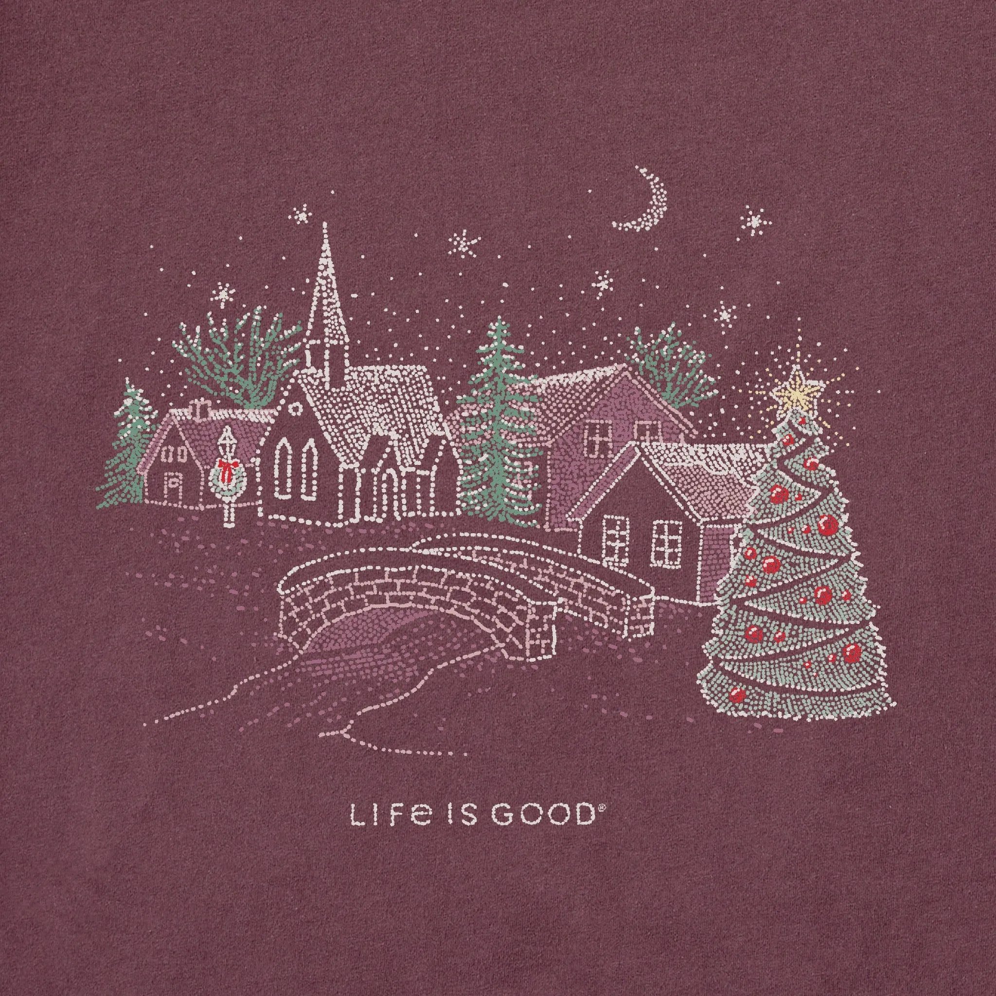 Women's Village Scene Long Sleeve Crusher Tee sold by Life is Good product image thumbnail 4