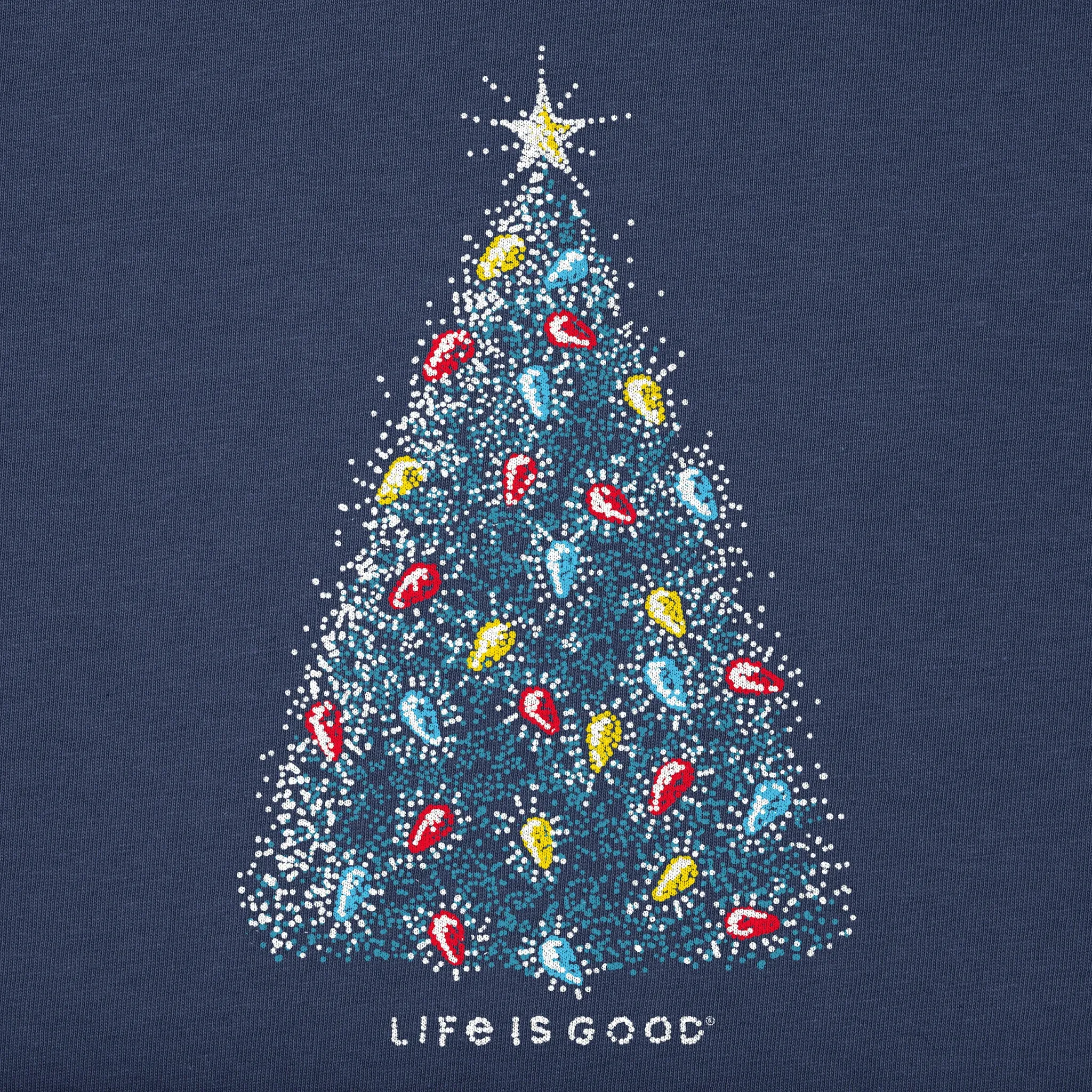 Women's Sparkle Christmas Tree Long Sleeve Crusher Tee sold by Life is Good product image thumbnail 2